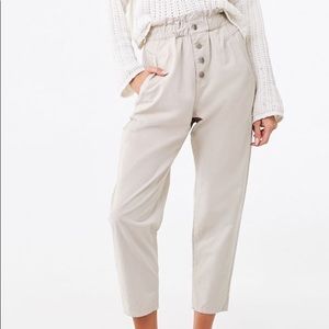 Paperbag Waist Ankle Pants
